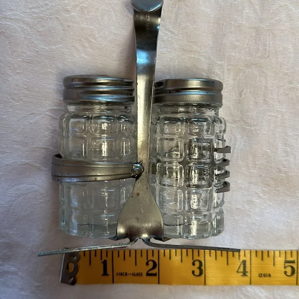 Vintage Salt & Pepper Shakers Bent Forks Hand Crafted